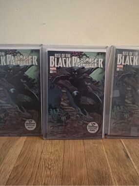 Marvel Black Panther Cover with Black and Green Artwork